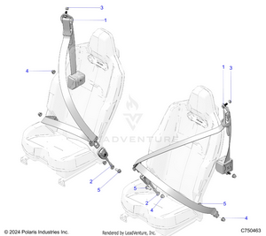 Body, Seat Belt Mounting, Rear - Z25x4e92a4/b4 (c750463) Schematic