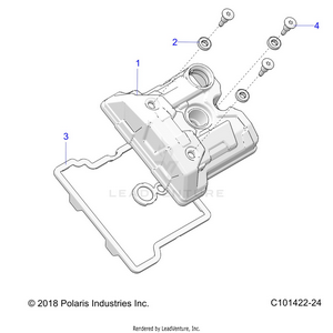 Engine, Valve Cover - A20she57an/af/bn/bf/z57ax/bx (c101422-24) Schematic