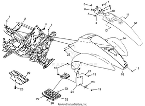 Front Cab Sport 400l W97ba38c And Trail Blazer W97ba25c (4940124012a005) Schematic