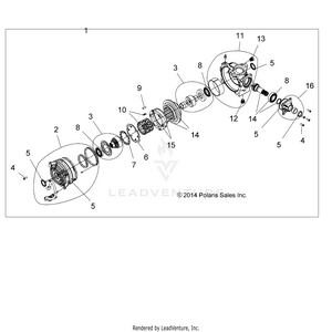 Drive Train, Front Gearcase Internals - A17sxe85ab/am/as/a9 (atvgearcase1333392) Schematic
