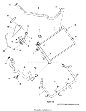 Engine, Cooling System, Radiator - A19sxn85a8 [100589] Schematic