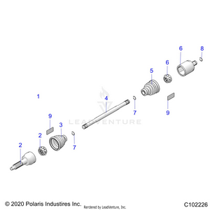 Drive Train, Rear Drive Shaft - A21sez57am/an/bm/bn (c102226) Schematic