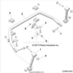 Suspension, Front Stabilizer Bar- Z19vge99ak/aw/bk/bw (c700110-5) Schematic