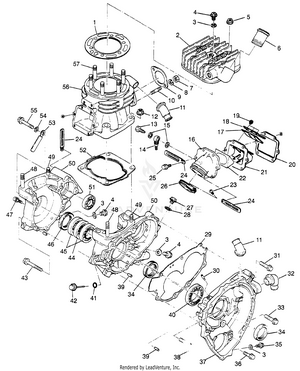 Crankcase And Cylinder (sport) Sport 400l W97ba38c (4940124012c011) Schematic