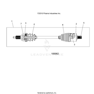 Drive Train, Drive Shaft, Front - A17sxa85a1/a7/sxe85ab/am/as/a9 (100062) Schematic