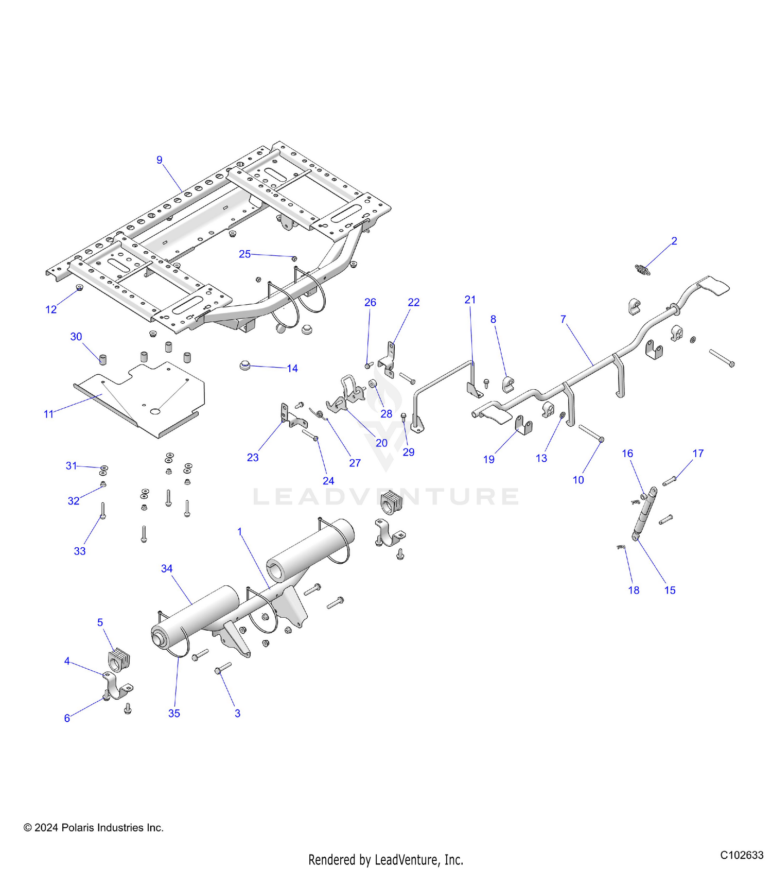 BODY, BOX, REAR FRAME AND PIVOT - A26SZE57CL/EL (C102633)