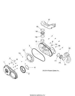 Body, Clutch Cover - A19sea50b1/b7/see50b7/b3/seg50b4 [49atvclutchcvr15570aa] Schematic
