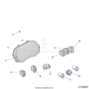 Electrical, Dash Instuments - R21rrj99a9/b9 (c730067) Schematic