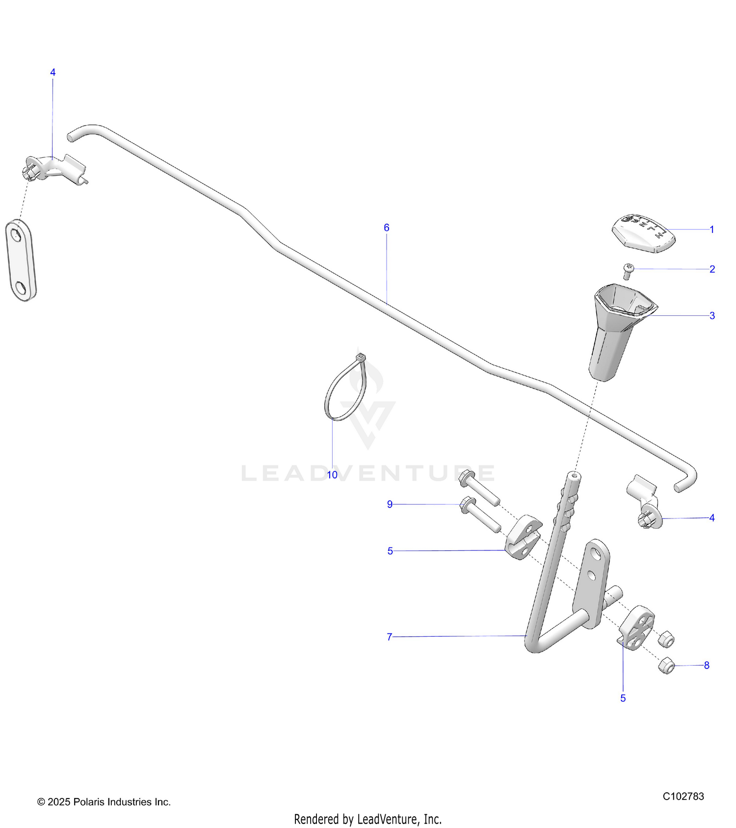 DRIVE TRAIN, GEAR SELECTOR - A26SDZ57AB (C102783)