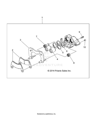 Brakes, Rear Caliper - R16rva57a1/b1/e57a9/b9 (49rgrcaliperrr15crew) Schematic