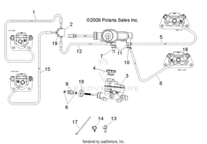 Brakes, Lines And Master Cylinder - R10rh45ag/ah/ar (49rgrbrakelines11500crew) Schematic