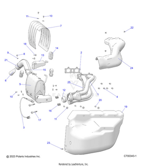 Engine, Exhaust System - R24rse99aj/bj/ak/bk/az/bz/a9/b9 (c700343-1) Schematic