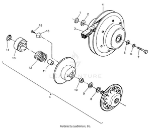 Driven Clutch Xplorer 400l W969140 (4935983598c003) Schematic