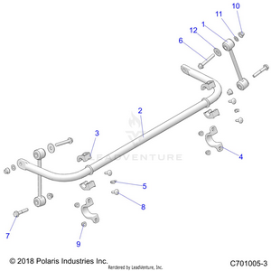 Suspension, Stabilizer Bar, Rear - Z22nar99af/bf (c701005-3) Schematic