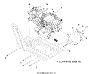 Drive Train, Main Gearcase Mounting - R12rh45ag/ah/ar (49rgrgearcasemtg10) Schematic