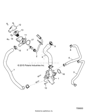 Engine, Waterpump And Bypass - R16rge99a7/ae/av (700830) Schematic