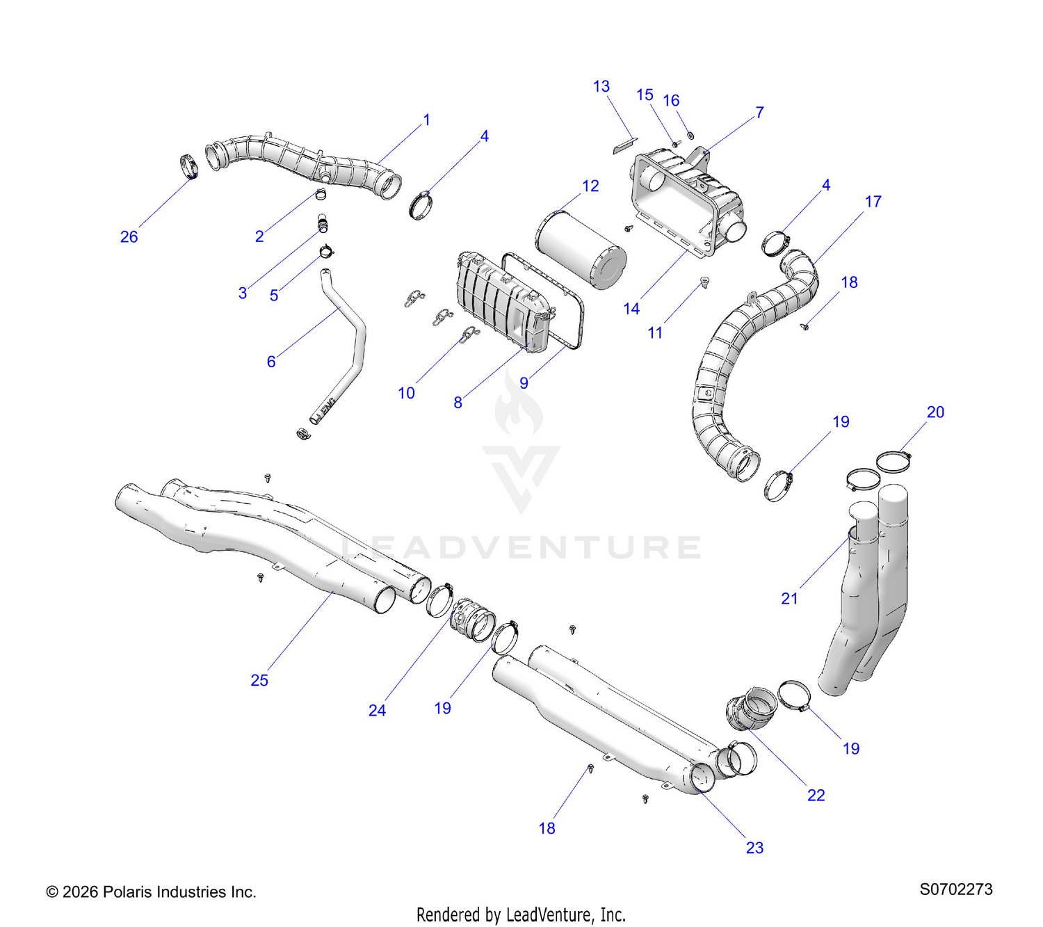 ENGINE, AIR INTAKE SYSTEM - R26RSE99A9/B9/AF/BF/AH/BH/AB/BB/AS/BS (S0702273)