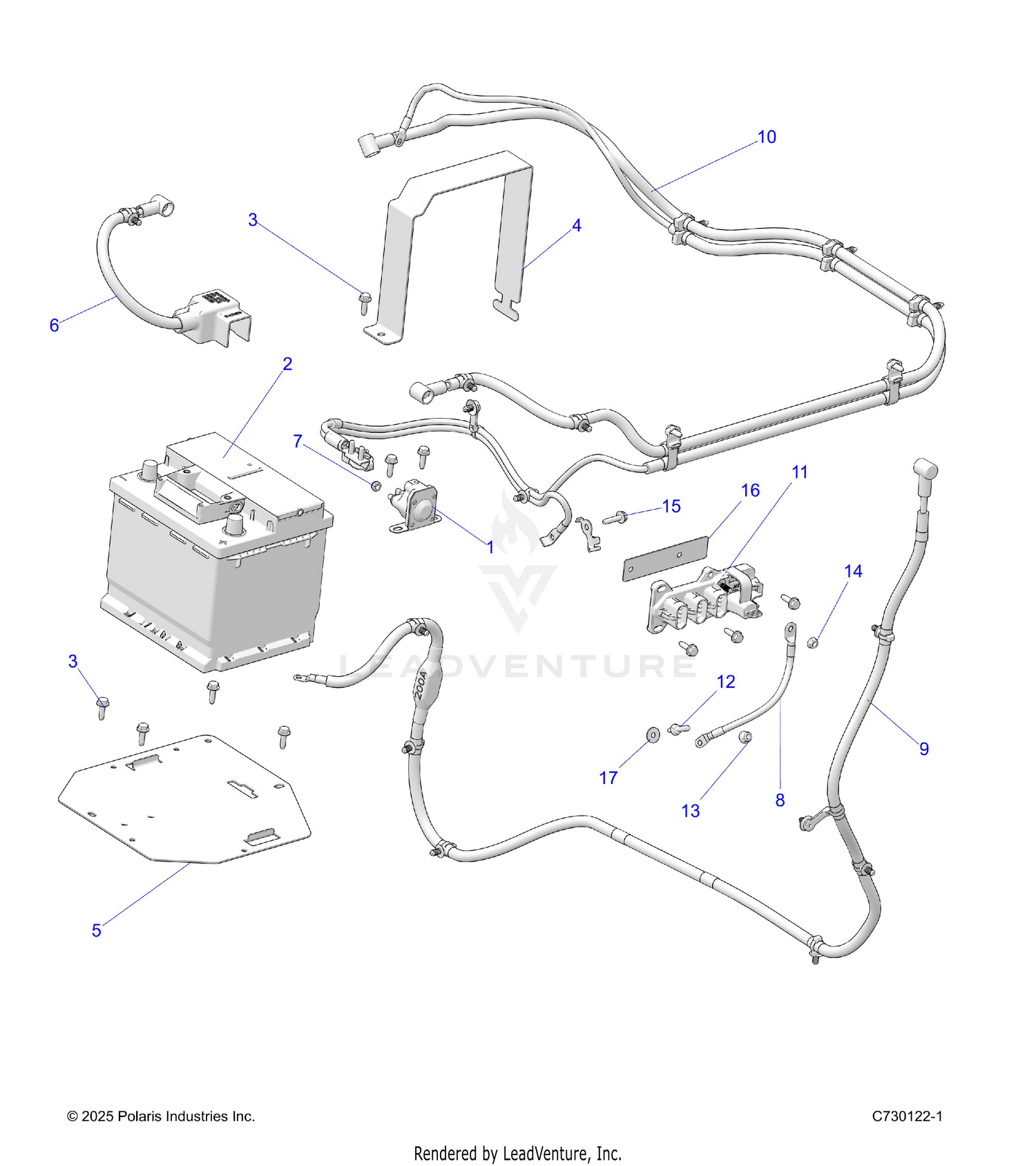 ELECTRICAL, BATTERY - R26MAU57CP/EP (C730122-1)