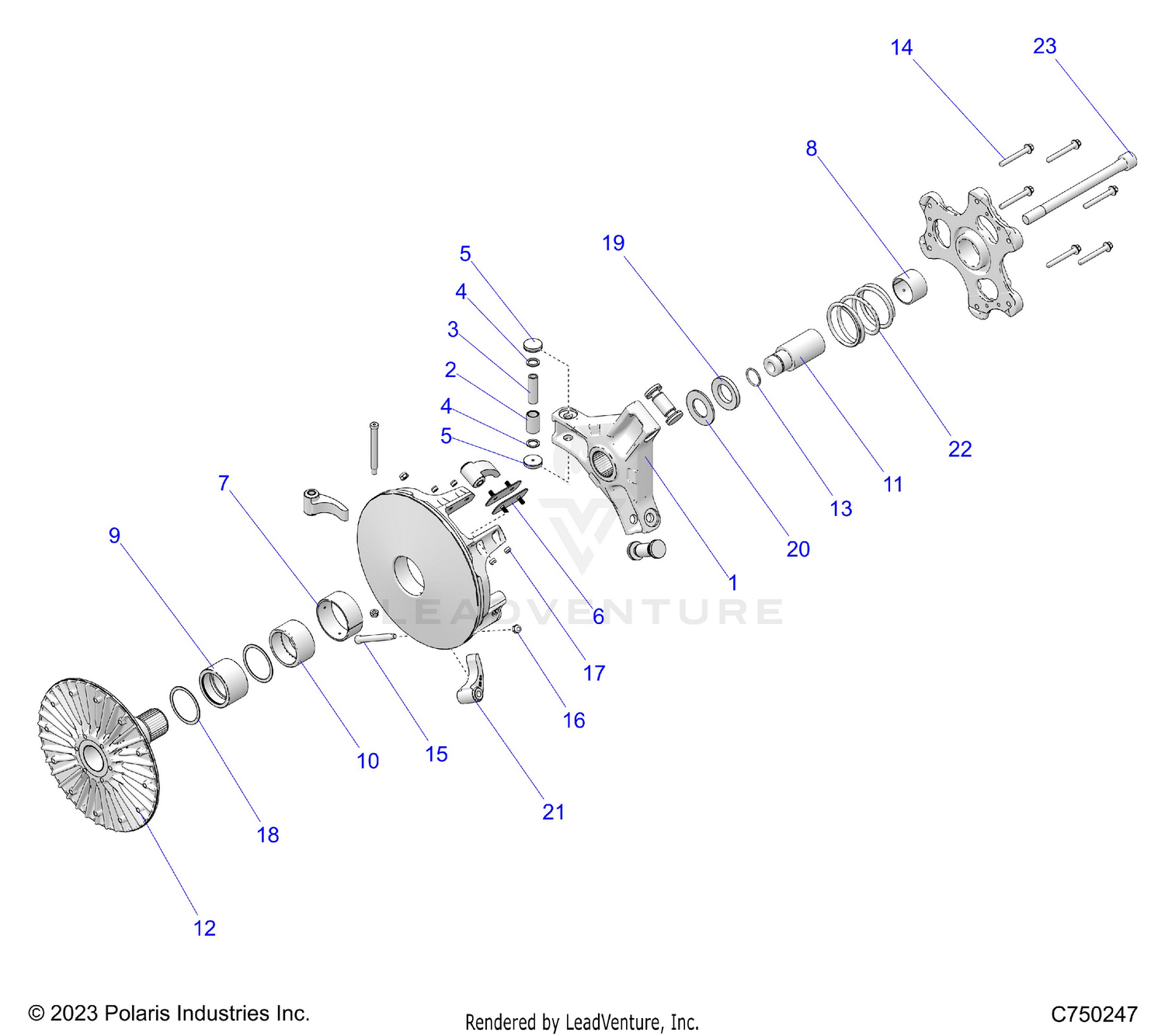DRIVE TRAIN, PRIMARY CLUTCH - Z26X4E92A4/B4/A6/B6 (C750247)