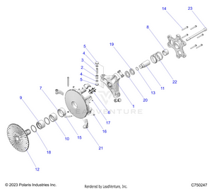 Drive Train, Primary Clutch - Z25x4e92a4/b4 (c750247) Schematic