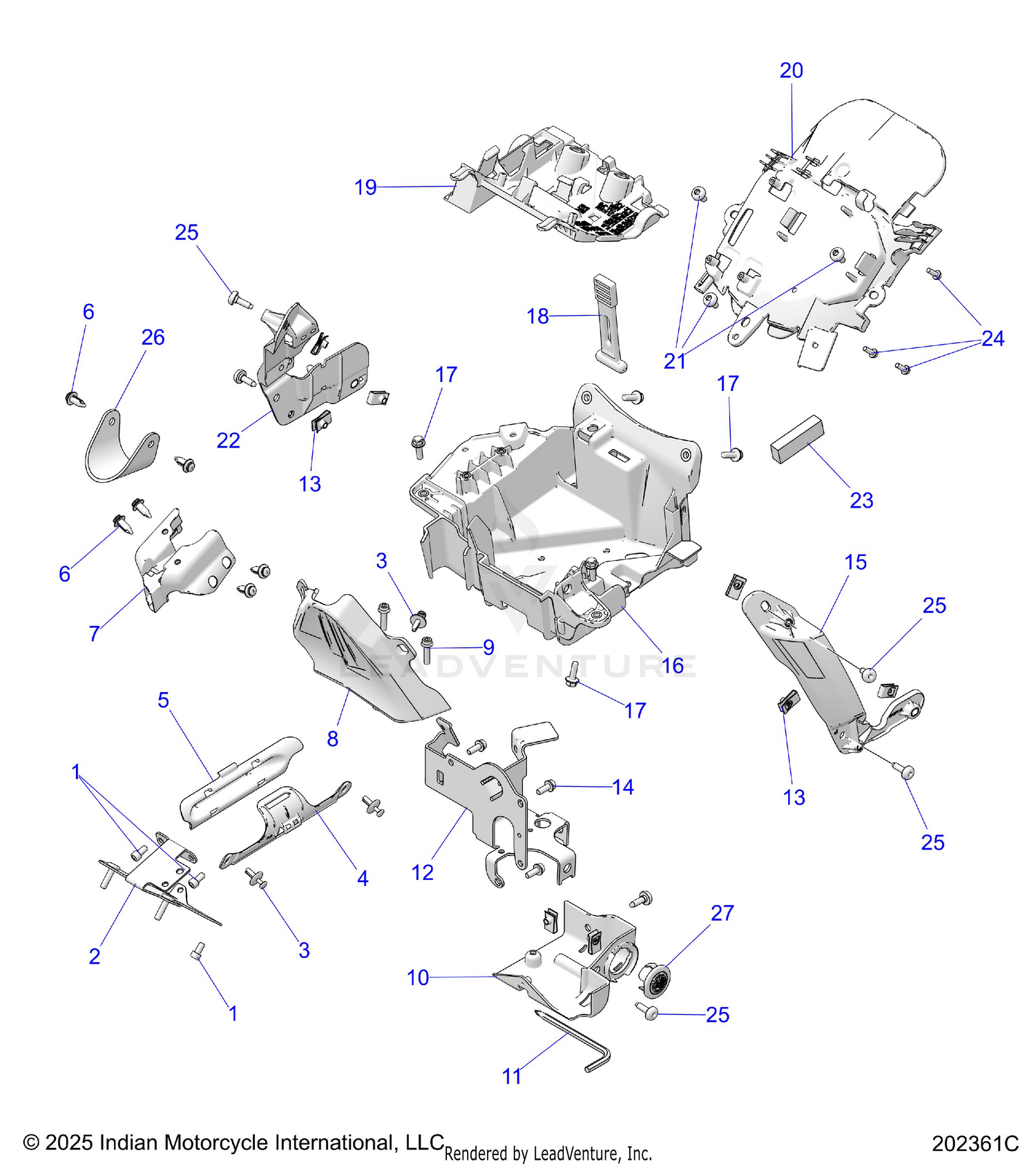 CHASSIS, FRAME BRKTS. - N26DBDBH/DBGBH ALL OPTIONS (202361C)