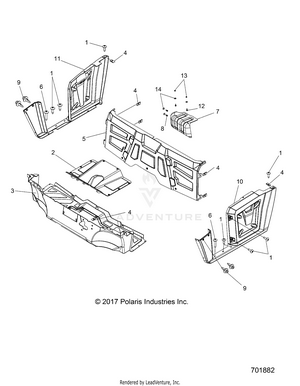 Body, Floor And Fenders - R20cca57a1/a7/b1/b7 (701882) Schematic