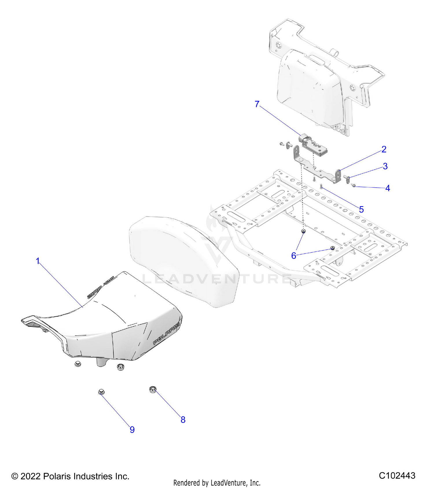 BODY, SEAT, OPERATOR - A26SZE57CL/EL (C102443)