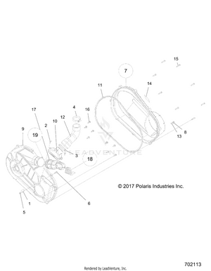Drive Train, Clutch Cover And Ducting - R18rne57nv (702113) Schematic
