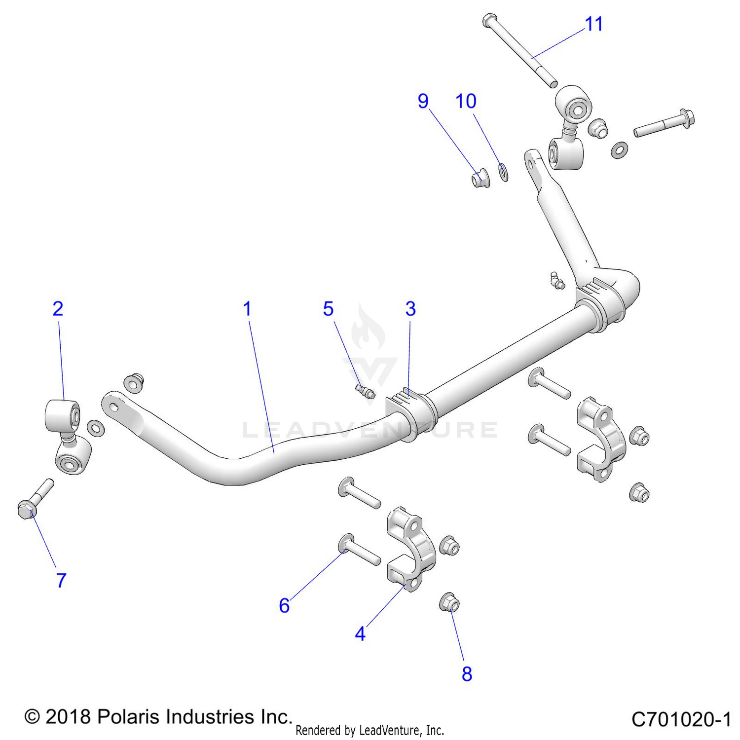SUSPENSION, REAR STABILIZER BAR - Z24A5E87A5(C701020-1)