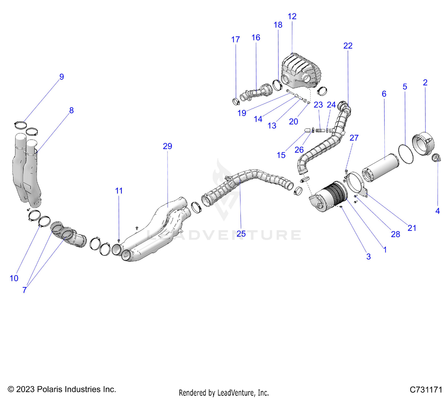 ENGINE, AIR INTAKE SYSTEM - R26RRED4DB (C731171)