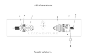 Drive Train, Drive Shaft, Front - A14zn8efp (49atvshaftdrive13sp550) Schematic