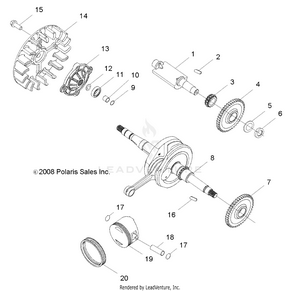 Engine, Crankshaft And Piston - R13va17aa/ab (49rgrpiston09rzr170) Schematic