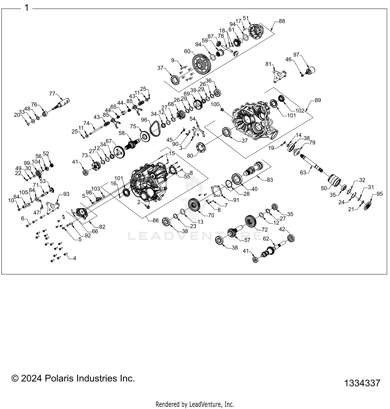 DRIVE TRAIN, MAIN GEARCASE INTERNALS - D21BBP99A4/B4/FP99A4 (1334337)