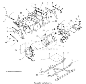 Body, Rear Rack And Fenders - R10vh76 All Options/vy76az (49rgrrackmtg09rzr) Schematic