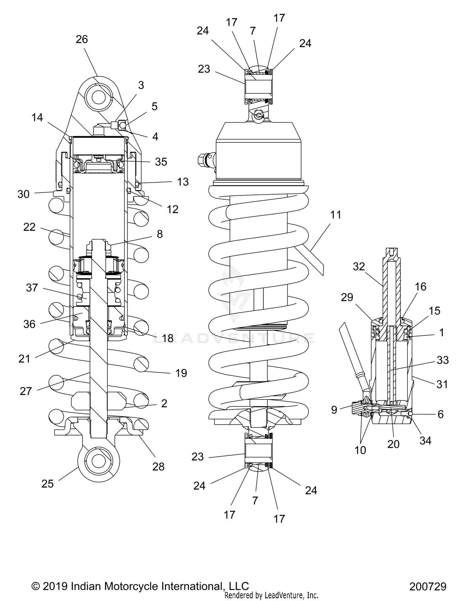 SUSPENSION, SHOCK ABSORBER - N22LCCRR ALL OPTIONS (200729)