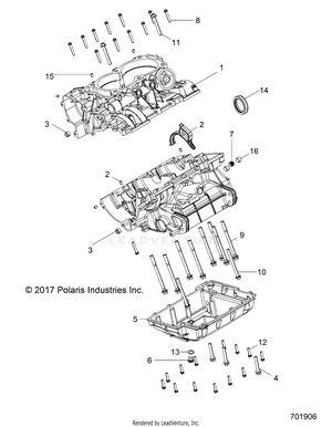 Engine, Crankcase - R18rve99nx (701906) Schematic