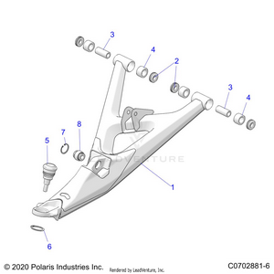 Suspension, Front Control Arms Lower - Z22gae92aj/bj/gak92ap/bp/gav92ap/bp (c0702881-6) Schematic