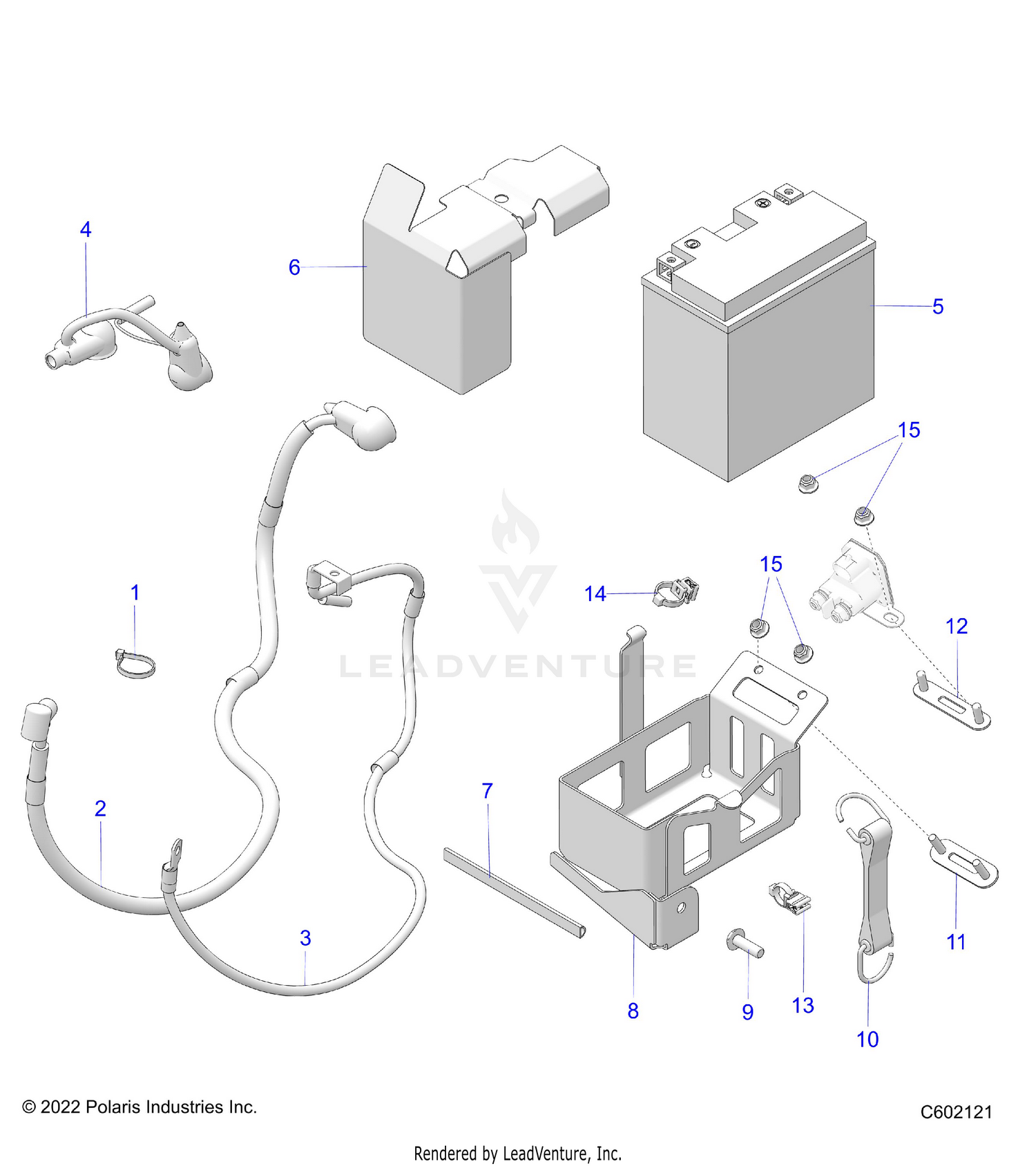 ELECTRICAL, BATTERY/BOX and CABLES - S26TLC9BS/TLR9BS/BEL (C602121)