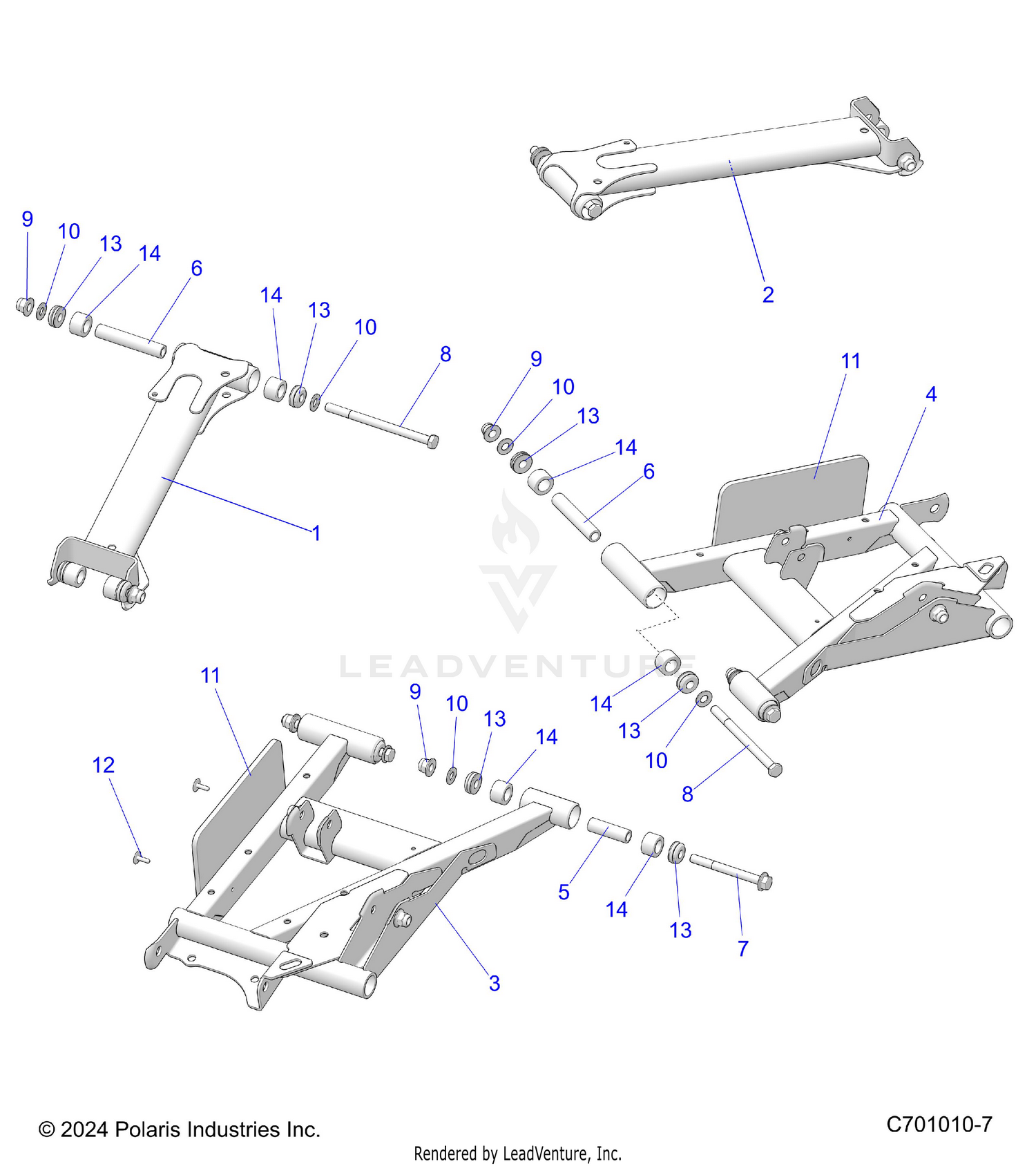 SUSPENSION, REAR CONTROL ARMS - Z26ASE99P5 (C701010-7)