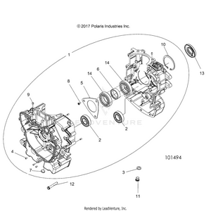 Engine, Crankcase - A18daa50b7 (101494) Schematic