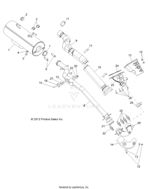 Engine, Exhaust - R14rh76aa/76ac/7eaz (49rgrexhaust13800mid) Schematic