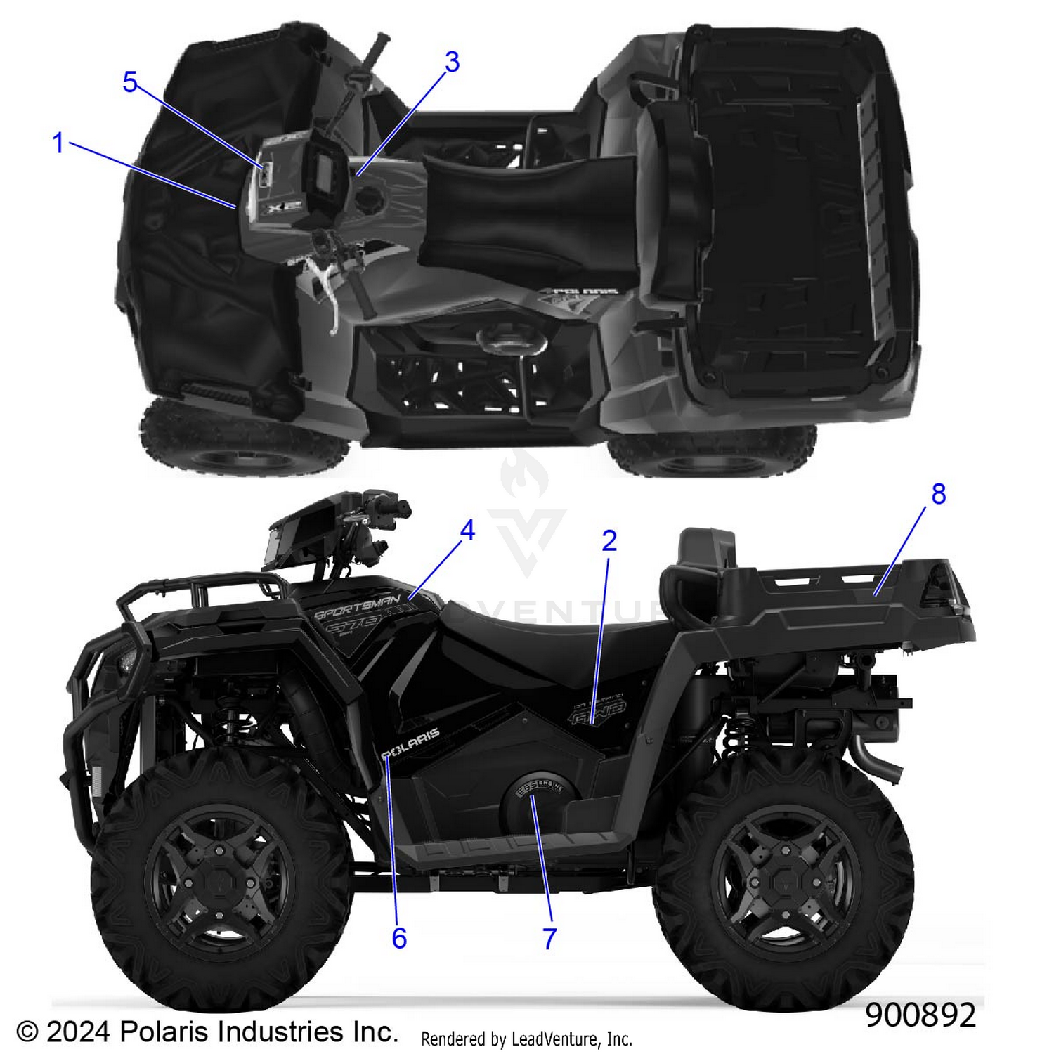 BODY, DECALS, GRAPHIC - A26SZE57CL/EL (900875)