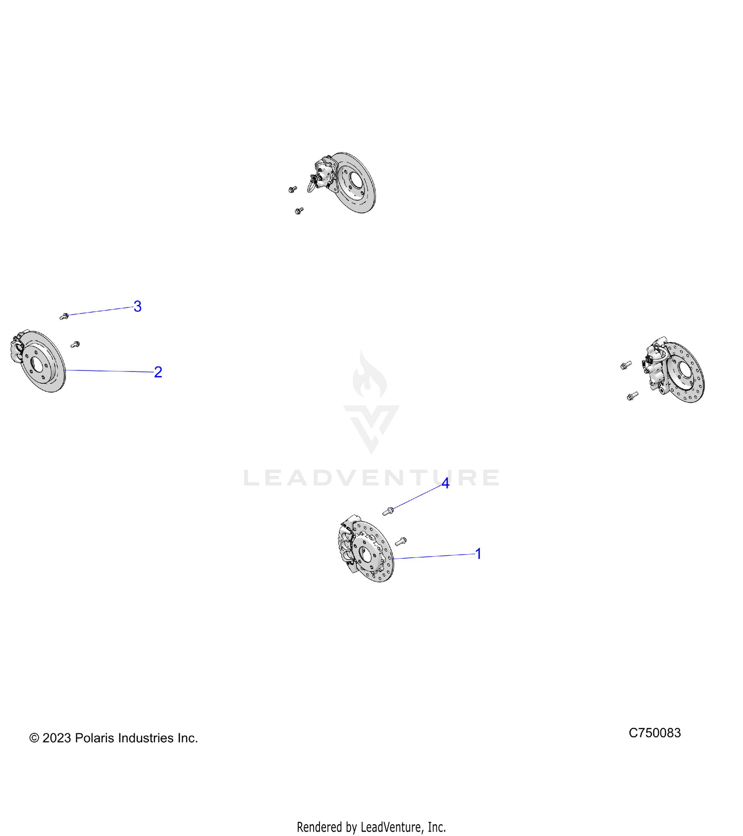 BRAKES, CALIPER MOUNTING AND ROTORS - Z26R4P2KBL (C703263)