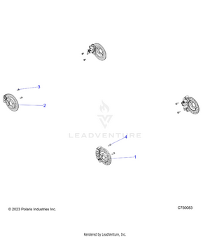 Brakes, Caliper Mounting And Rotors - Z25r4d2kak/bk/aj/bj/am/bm (c703263) Schematic