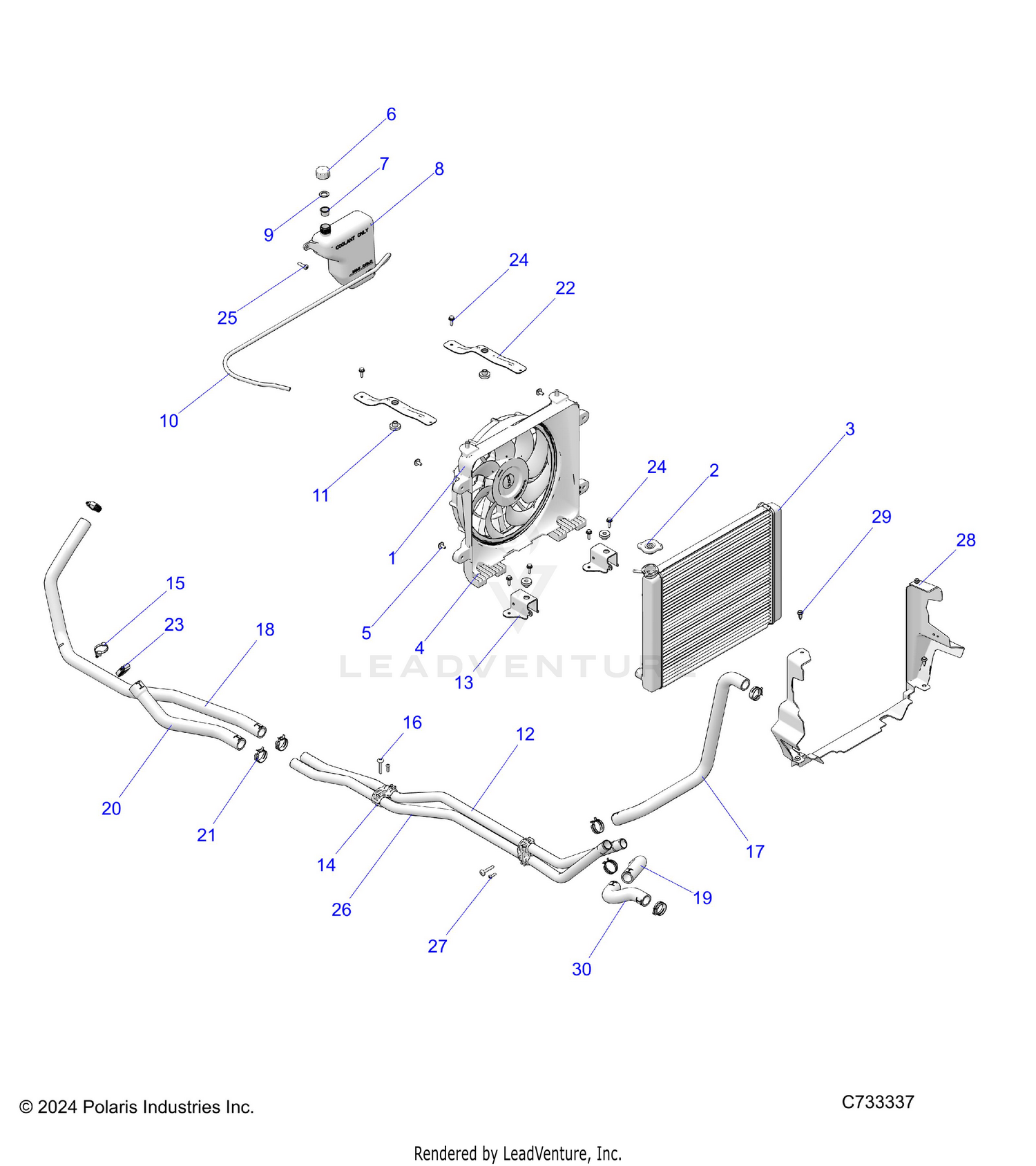 ENGINE, COOLING SYSTEM - R26RRU99FP (C733337)