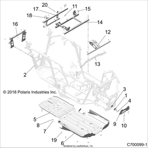 Chassis, Main Frame And Skid Plates - Z19vge99ak/aw/bk/bw (c700099-1) Schematic