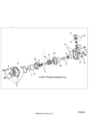 Drive Train, Front Gearcase - Z22s1e99al/bl (702242) Schematic