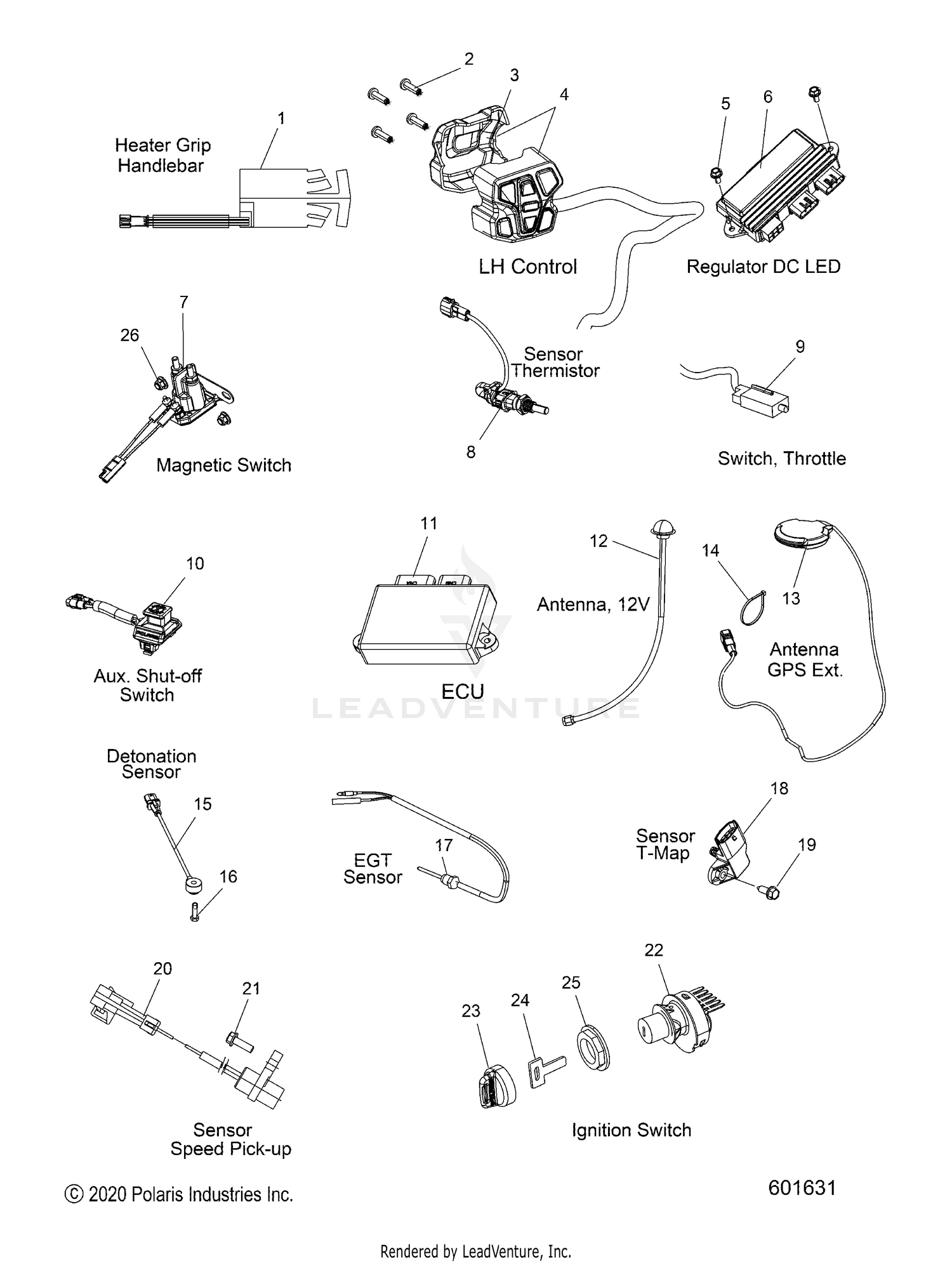 ELECTRICAL, SWITCHES, SENSORS and COMPONENTS - S22TLC6RS/6RE ALL OPTIONS (C601631)