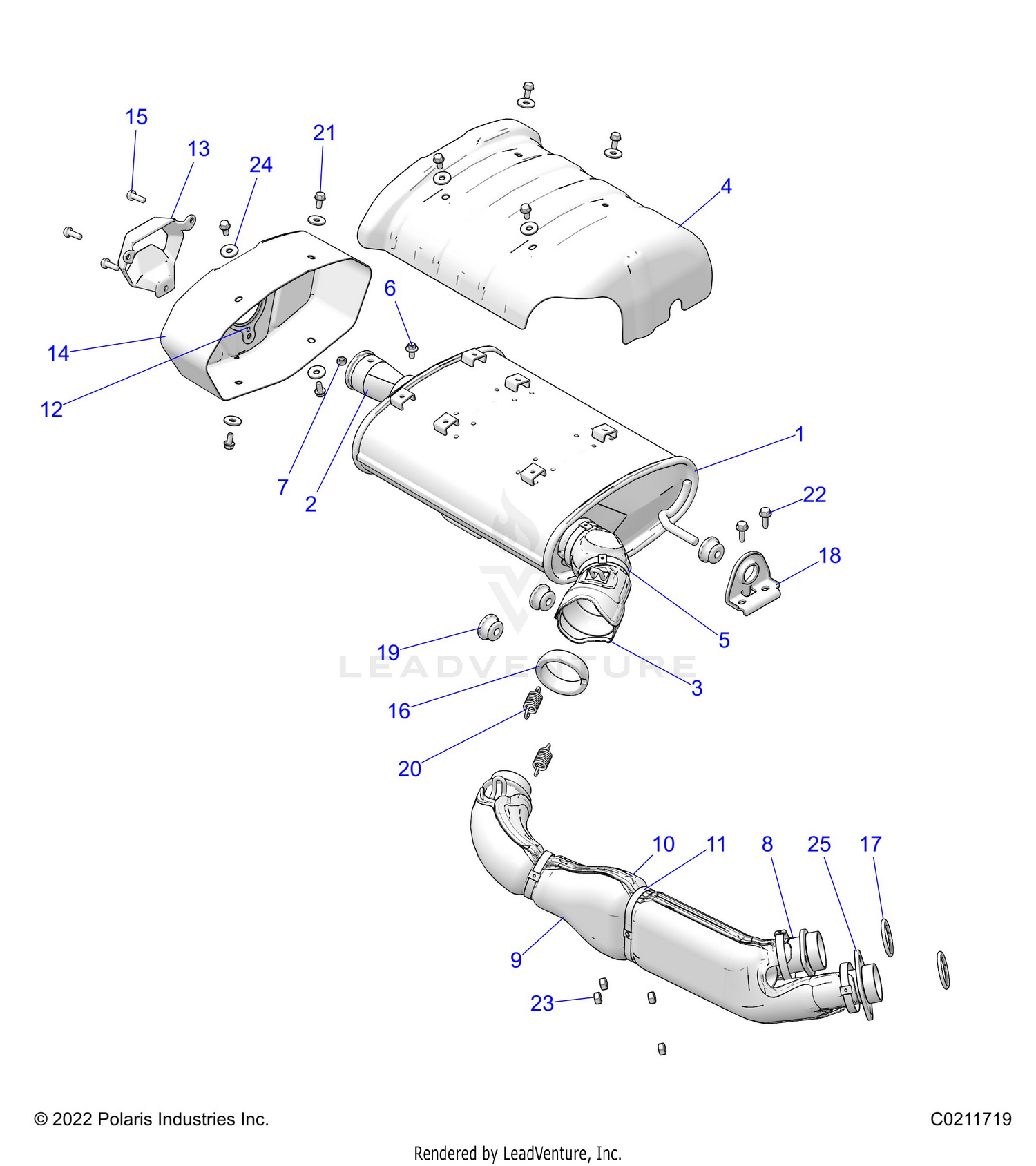 ENGINE, EXHAUST - A26SLZ95AF (C0211719)