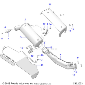 Engine, Exhaust - A20sxz85af/ap/caf/cap (c102003) Schematic